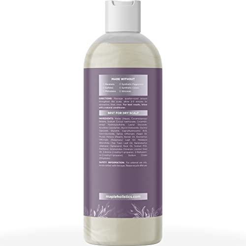 Sage And Rosemary Shampoo Sulfate Free - Sage Oil Clarifying Shampoo For Build Up And Scalp Moisturizer - Oily Hair Shampoo For Greasy Hair And Dry Scalp Treatment With Essential Oils For Hair #TOP1
