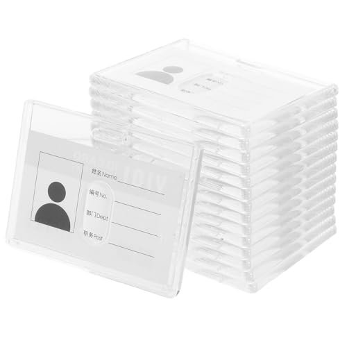 Porta credencial impermeable BETOOKY con diseño compacto y orificio para clip, 15 uds.