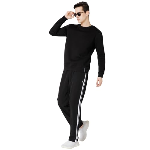 Image of BODYACTIVE Men Full Sleeve Solid Sweatshirt