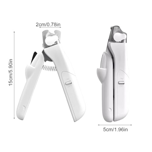 Zuasdvnk Cortaúñas de gato, cortador de uñas para perros, pesada para mascotas, con luces LED, cortaúñas profesional, archivo de uñas seguro para gatos, conejos, - imagen 5