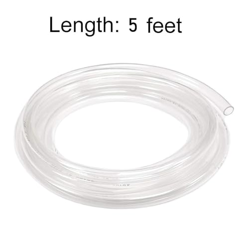 Image of Eastrans 5ft x 1 1 /2 inch Clear Vinyl Tubing, Flexible Plastic Hybrid PVC Tube | BPA Free and Non Toxic, UV / Chemical Resistant, Lightweight