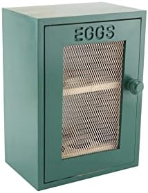 apollo THE HOUSEWARES BRAND 2-Tier Egg Storage Cabinet Rack Hevea Wood, Size 25x18x12cm, holds up to 12 eggs, with magnetic closure, FJORD