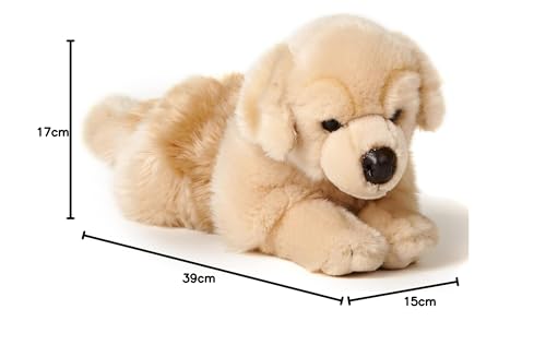 Uni-Toys - Golden Retriever, liegend - 39 cm (Länge) - Plüsch-Hund, Haustier - Plüschtier, Kuscheltier