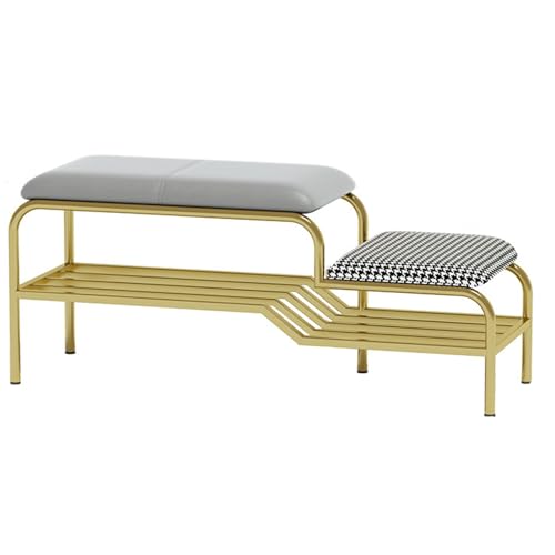 Banc de rangement à chaussures multicouche avec coussin confortable