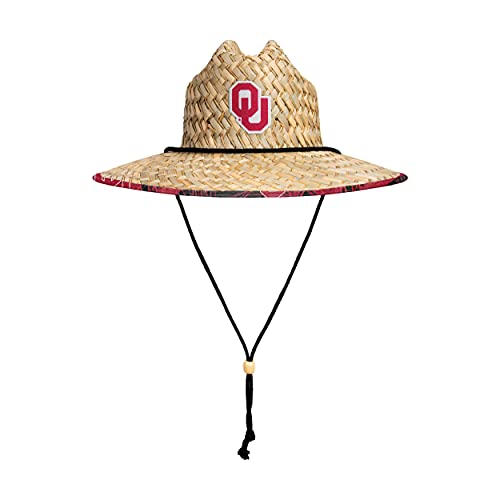 Image of FOCO Men's NCAA College Team Logo Floral Straw Sun Hat