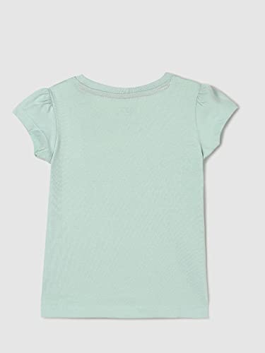 Image of Max Girls Pure Cotton Typographic Printed Knit Regular Fit T-Shirt