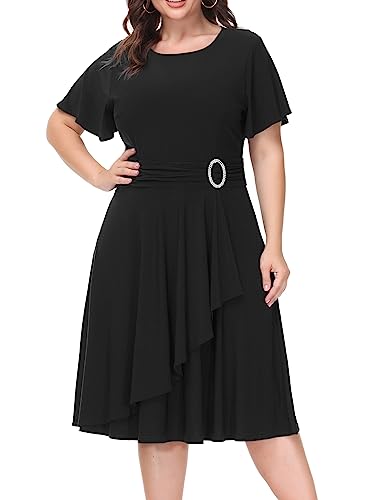 Hanna Nikole Damen Große Größen Cocktailkleid Elegant für Hochzeit...