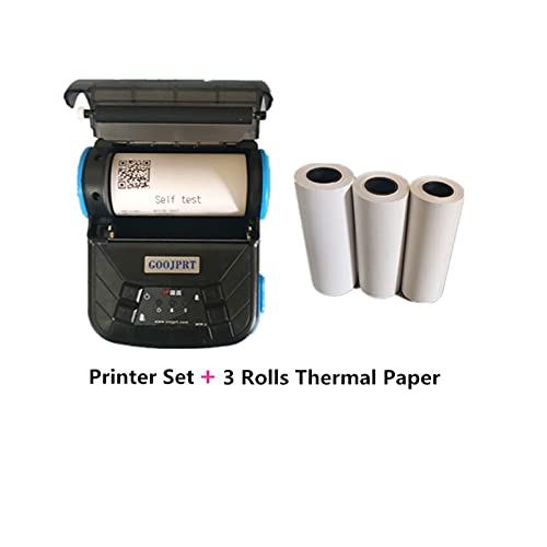 Stampante a getto dinchiostro portatile Senza inchiostro USB DC5V 8. 0mm Bluetooth-Compatibile Mini Stampanti Termali Light Peso Ricevuta Portatile Carta Mobili per lindustria delle etich