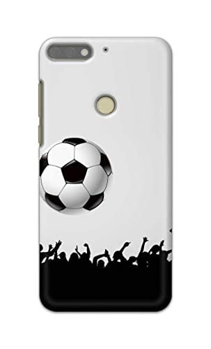 Image of Printed Hard Back Cover Case for Honor 7C | Huawei Y7 Prime 2018 | Huawei Y7 2018 | Nova 2 Lite Back Cover (Football Icon) -702