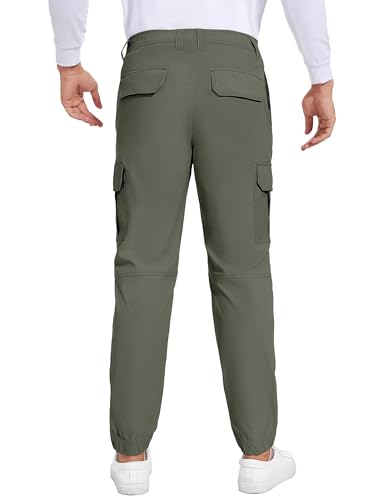 Future Flow Men's Lightweight Hiking Pants, Slim Fit Stretch Joggers, Waterproof Outdoor Pants with Pockets4