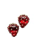 1Pair Fashion Personality Three - Dimensional Strawberry Women Earrings Sweet Trend Design Fruit Girls Party Earrings Jewelry