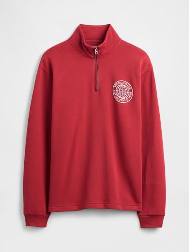 Image of Gap Men Printed Standard Fit Collared Neck Full Sleeve Sweatshirt
