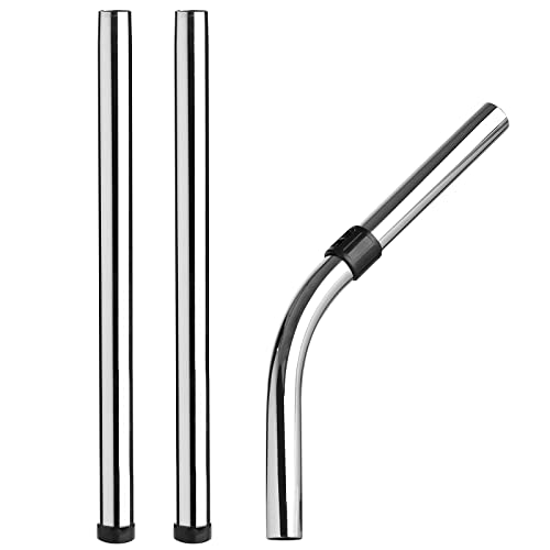 Masterpart 3 Piece Steel Bent End & Extension Tube Set Compatible with Numatic Henry Hetty 32mm Chrome