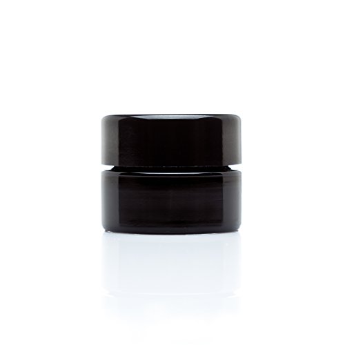 Infinity Jars Classic Black Glass Jar 5 ml (0.17 fl oz) Ultraviolet Airtight Smell Proof, Refillable Container, Screw top Jar for Long term storage Coffee, Spices, Tea, Dried Goods for Kitchen