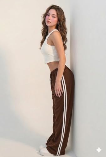 Image of Irana Women Lower Track Pants for Women Cotton Joggers High Waist Stretchable Gym Wear Lounge Pants Ladies Sports Trousers Workout Bottom Wear Casual Running Pants Night Wear Pyjama Lowers