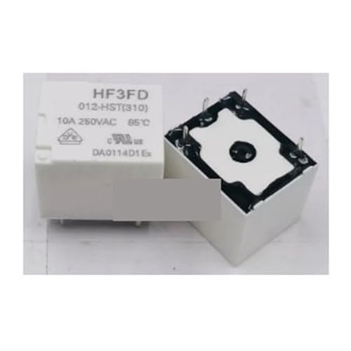 Relais HF3FD 012-HST haute sensibilité 10A 250V à 4 broches pour circuits imprimés pack de 50