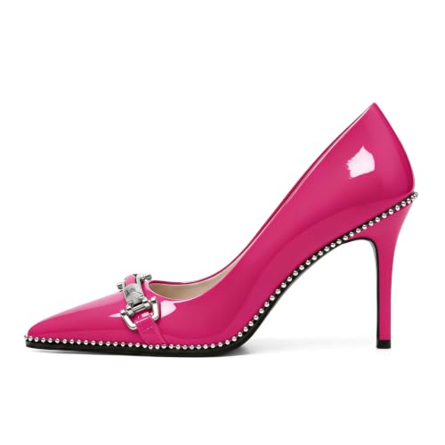 Image of Women's High Heel Pumps Stiletto Heel Pumps for Women Pointed Toe Heels Elegant Classic 3.5 Inch Beaded Pumps