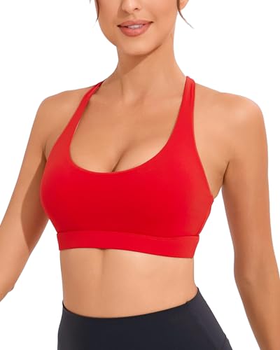 Sports Bras for Women, Medium-High Support Strappy Padded Running Sports Bras with Removable Cups4