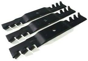 Mr Mower Parts Lawn Mower Blade Set for Exmark 48" Cut Tooth Mulcher # 103-6396, 103-6396-S, 116-5177