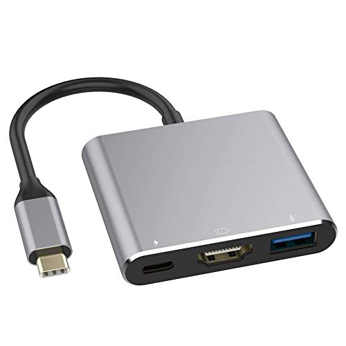 Image of Etzin USB c to HDMI Adapter, 3 in 1 Multiport USB Type C to 4K HDMI, USB3.0 and USB C Power Delivery Port Converter Adapter (Type-C-3 in 1) EPL-221TC