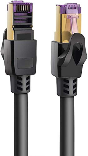 Super Sale 🛒 Pasow Cat8 Ethernet Cable Network Patch Cable 40Gbps 2000Mhz SFTP Shielded High Speed LAN Wire Cable Cord(100ft/30m)