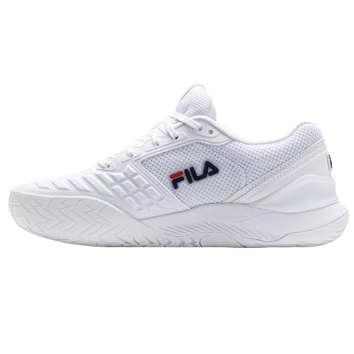 Fila Tênis masculino Axilus 3 (branco, azul-marinho, vermelho), Branco/azul marinho/vermelho, 8