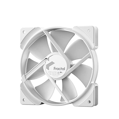 Ventilador para PC Fractal Design Prisma AL-12 Blanco de 120 mm con Control PWM y 6 LED RGB Addressable ARGB, Cojinetes LLS y Tecnología TripWire miniatura 5