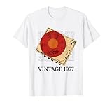 Vintage 1977 Turntable Vinyl Record Player 47th Birthday T-Shirt