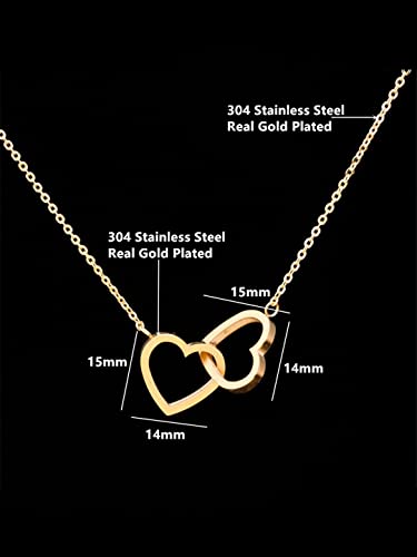 Image of Yellow Chimes Pendant for Women and Girls Rose Gold Pendant Necklace For Women | Staineless Steel Love Heart Pendant Chain | Birthday Anniversary Valentine Gift for Wife Girls Women