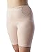 Chaffree Womens Plus Size Long Leg Underwear Briefs, 2XL Full Waist Long Leg 1 Pair Skintone Pale
