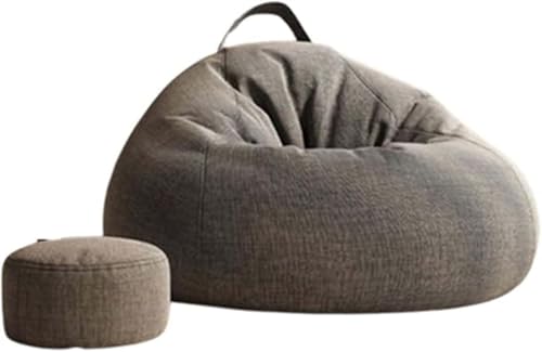 Xiraivke ラウンジソファ、ビーズクッションビーズソファソファベッド洗えるダハンドル付き軽量ソフトビーンバッグソファ持ち運びが簡単疲労を軽減大人ソフト一人暮らし取り外し可能なシート 60*70 センチメートル