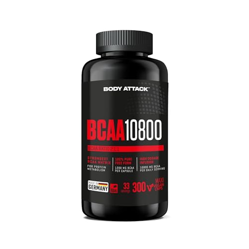 Body Attack BCAA 10.800, 300 Kapseln, 1er Pack (1 x 300 Kapseln)