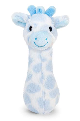 tachi Baby Stofftier Giraffe 15 cm, Plüschtier Rassel Blau, Kuscheltier Babygiraffe flauschig