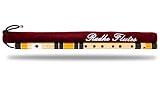 Radhe Flutes Bansuri medio natural para diestros, sintonizado con Tanpura A = 440 Hz, flauta de PVC + cubierta de terciopelo + lecciones de flauta hindi e inglés (negro y naranja)
