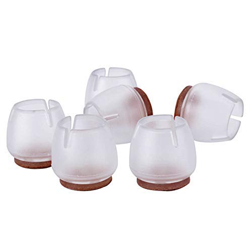 Seatek 40 Stück Silikon Stuhl Kappen Stuhlkappen Stuhlbeinschutz für Stuhlbeine Stuhl Anti Kratzer runde Beine (12-17mm) Cover