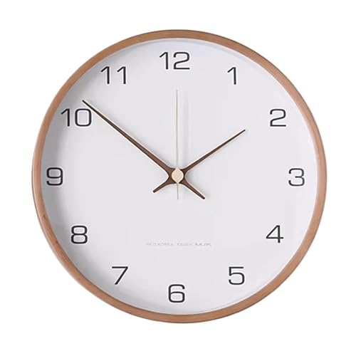Fini le tic-tac avec cette horloge murale 10 pouces en bois massif