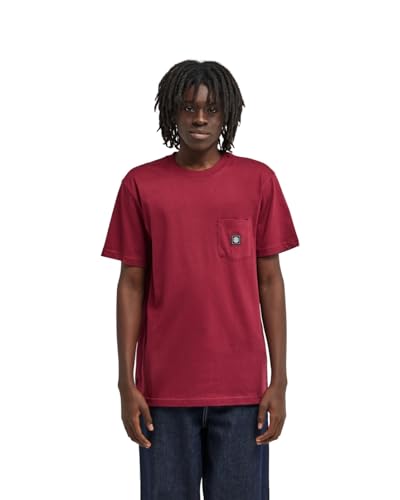 Element Haut en Tricot Manches Courtes Icon Label Pocket Homme Rouge M