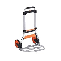 VEVOR Sackkarre Klappbar 125kg Transportkarre aus Aluminiumlegierung und Kunststoff Stapelkarre mit verstellbarem Griff 820-1105mm Faltbarer Trolley inkl. Bindeseil kompakte Größe zum Verstauen – Ansicht 4