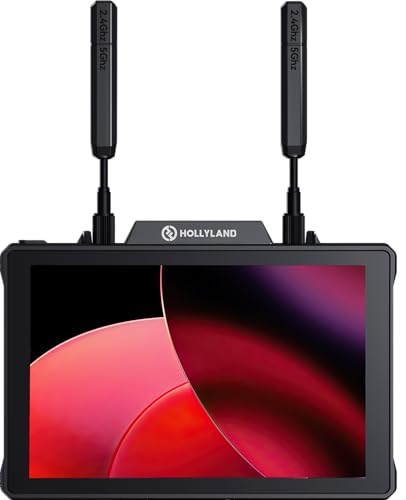 Image of Hollyland Pyro 7 Wireless Video Transmitter & Receiver & 7 inch Camera Field Monitor HDMI & SDI 1300ft Range, 60ms Latency Auto Dual-Band Hopping with Waveform, LUTs, Recording, Vector Scope,Solo kit