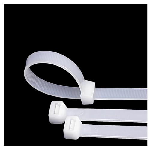 36 inch white heavy duty cable ties UV-resistant extra long nylon zip ties 15 pieces 200 lb tensile strength