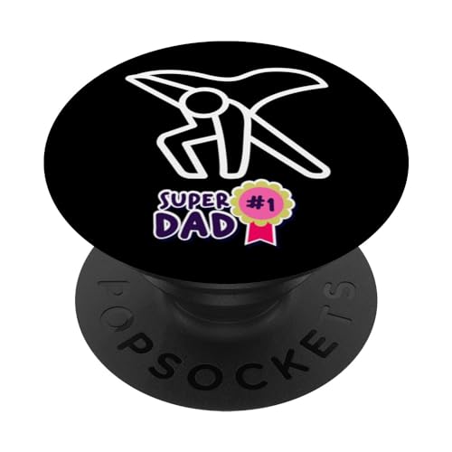 Super Awesome Dad Funny Superhero Festa del papà Papà 2024 PopSockets PopGrip Intercambiabile
