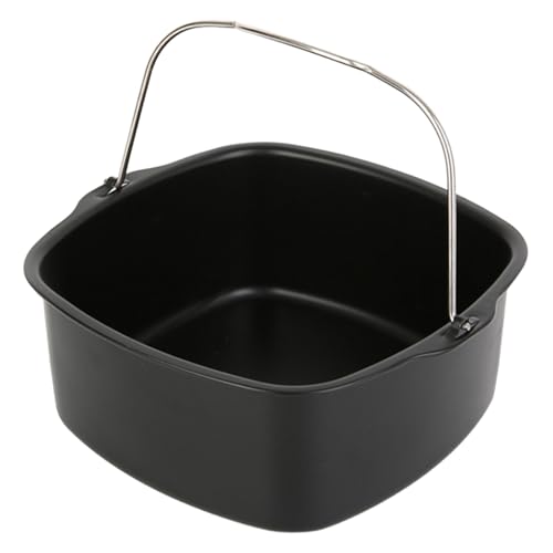 XUQEAYWD Molde de Pastelería Para Freidoras De Aire 22x22x7cm Barril De Pastel Cuadrado, Molde De Pastel Fryer, Aire Fryer Plato De Hornear, Accesorios De Freidora, Accesorio De Aire Fryer