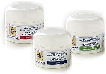 All Natural Clay Toothpaste, 1 Nature, 1 Cinnamon and 1 Whitening (Peppermint), Total of 5.1 Fl.oz, 6 Months (Pack of 3)
