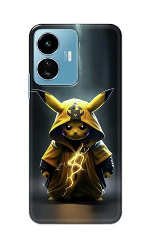 Image of PRINTFIDAA Printed Hard Back Cover Case for Vivo iQOO Z6 Lite 5G | Vivo Y77 5G Back Cover (Cartoon Cat) -112