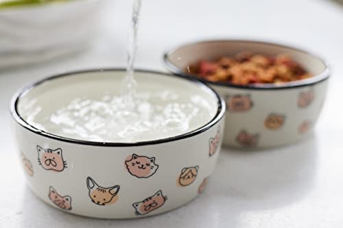 Pearhead Ceramic Cat Bowl, Holds 12 oz, Whisker-Friendly Pet Dish for Food and Water, Cute Cat Face Design by Pearhead - Image 4