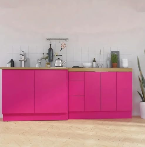 Image of ONETON Peel and Stick Pink Matte Contact Paper Waterpoof Self Adhesive Decorative Wallpaper for Wall Kitchen Wallpaper for Bedroom (Pink MATT WP, 24x80 inch)