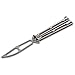 BÖKER PLUS® Papillon Trainingsmesser - Messer Dummy - Edelstahl Griffmaterial - Balisong Butterfly Trainer