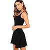 Romwe-Womens-Sleeveless-Zipper-A-Line-Party-Mini-Bodycon-Dress ROMWE Women's Sleeveless Zipper A Line Party Bodycon Slim Dress Black S