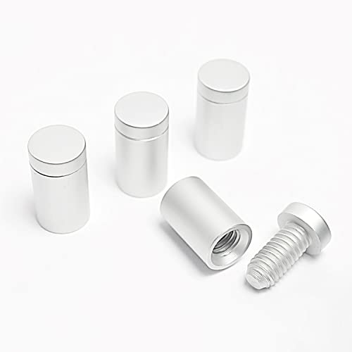 ArtToFrames 19x25mm Polished Chrome Acrylic Standoff - 4 Pack with Screws and Anchors