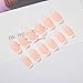 RikView French Tip Press on Nails Medium Fake Nails White Stick on Nails Square Pink Nails for Women